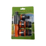 Σετ πιστόλι και ταχυσύνδεσμοι για λάστιχο ποτίσματος - 4pcs - 291420