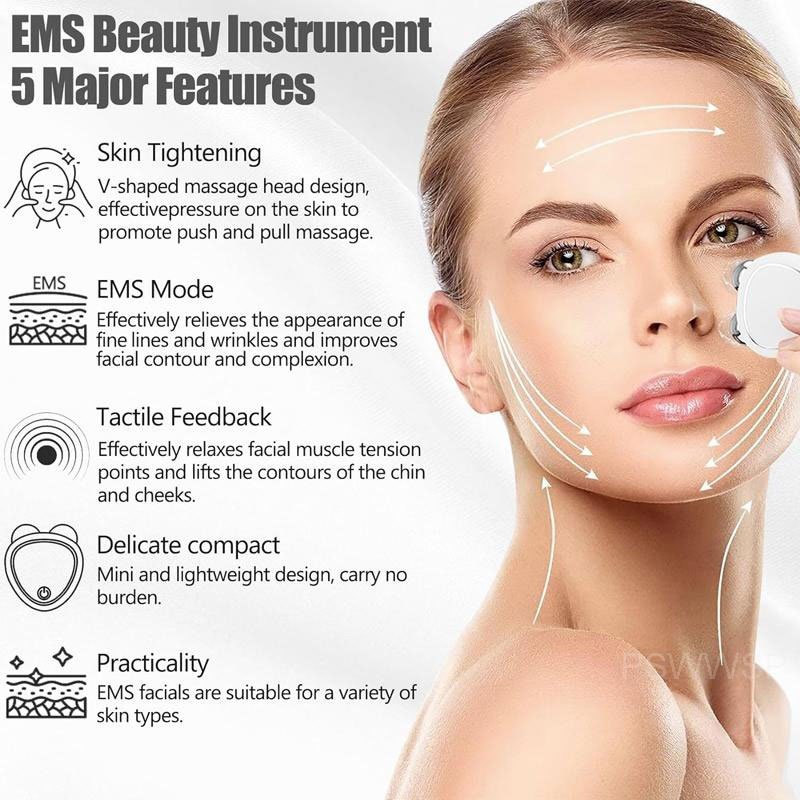 Συσκευή Μασάζ Προσώπου Φορητή με Μικρορεύματα S-022 - Facial Massager Microcurrent Face Lift Machine Roller 002511 - Image 2