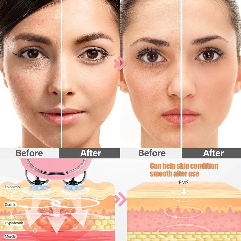 Συσκευή Μασάζ Προσώπου Φορητή με Μικρορεύματα S-022 - Facial Massager Microcurrent Face Lift Machine Roller 002511 - Image 11