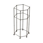 Τροχήλατη κρεμάστρα δαπέδου εξάγωνη 2 επιπέδων - YH9913-2 - 114326 - Black