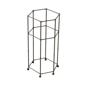 Τροχήλατη κρεμάστρα δαπέδου εξάγωνη 2 επιπέδων - YH9913-2 - 114326 - Black