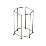 Τροχήλατη κρεμάστρα δαπέδου εξάγωνη - YH9913-1 - 114319 - Black