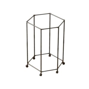 Τροχήλατη κρεμάστρα δαπέδου εξάγωνη - YH9913-1 - 114319 - Black