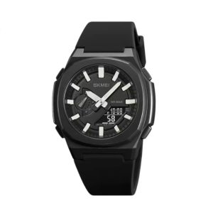Ψηφιακό/αναλογικό ρολόι χειρός – Skmei - 2091 - White/Black screen