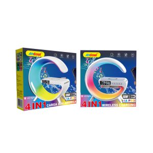 Andowl Ηχείο 4 σε 1 με Bluetooth, ασύρματο φορτιστή, ξυπνητήρι & ρολόι 15W 4A Pro - Wireless Charging Speaker 075666