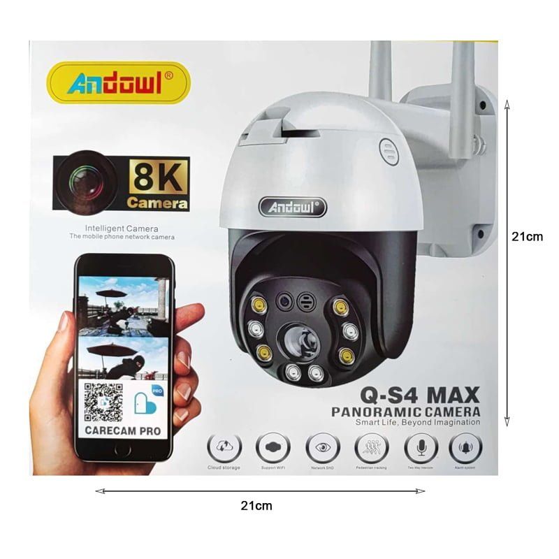 Andowl Q-S4 Max IP Κάμερα Παρακολούθησης Wi-Fi 3MP Full HD+ Αδιάβροχη με Μικρόφωνο - Panoramic Camera 75522 - Image 4