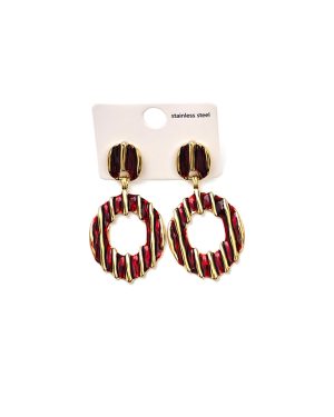 ARDIKA Κρεμαστό σκουλαρίκι OO-S431 - Κόκκινο Σκουλαρίκια > Κρεμαστά Σκουλαρίκια > Αξεσουάρ | FALL- WINTER 2026