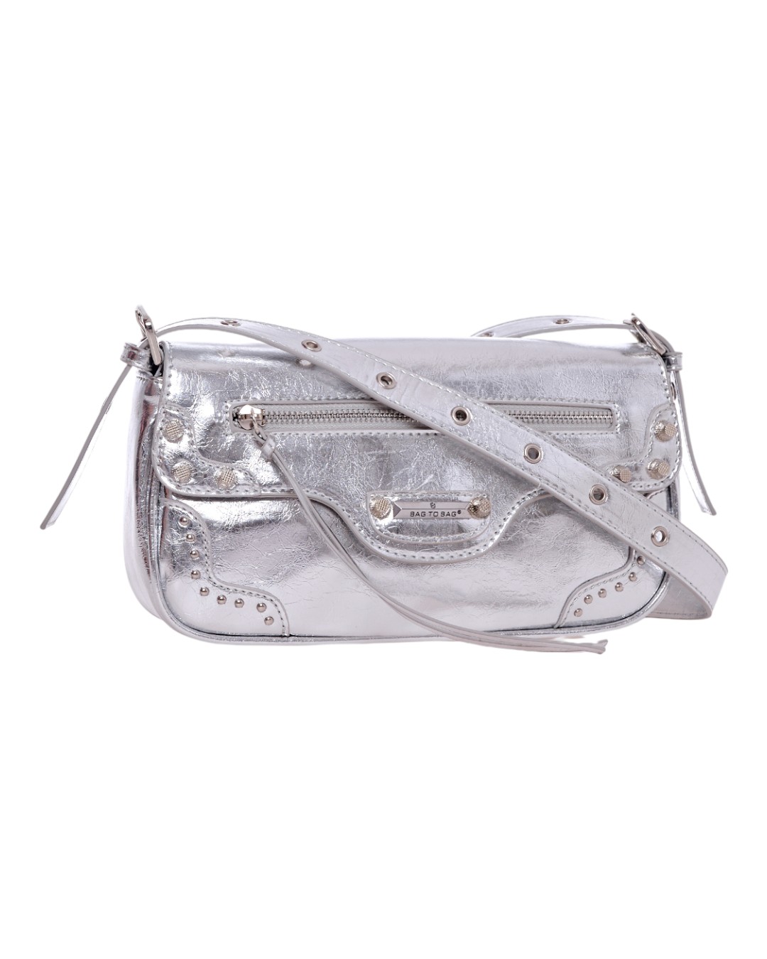 Τσάντα ώμου TZX-51108 - Ασημί BAG TO BAG - Image 2