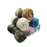 Κουβέρτα Sidirela Fannel με ανάγλυφο σχέδιο zig-zag