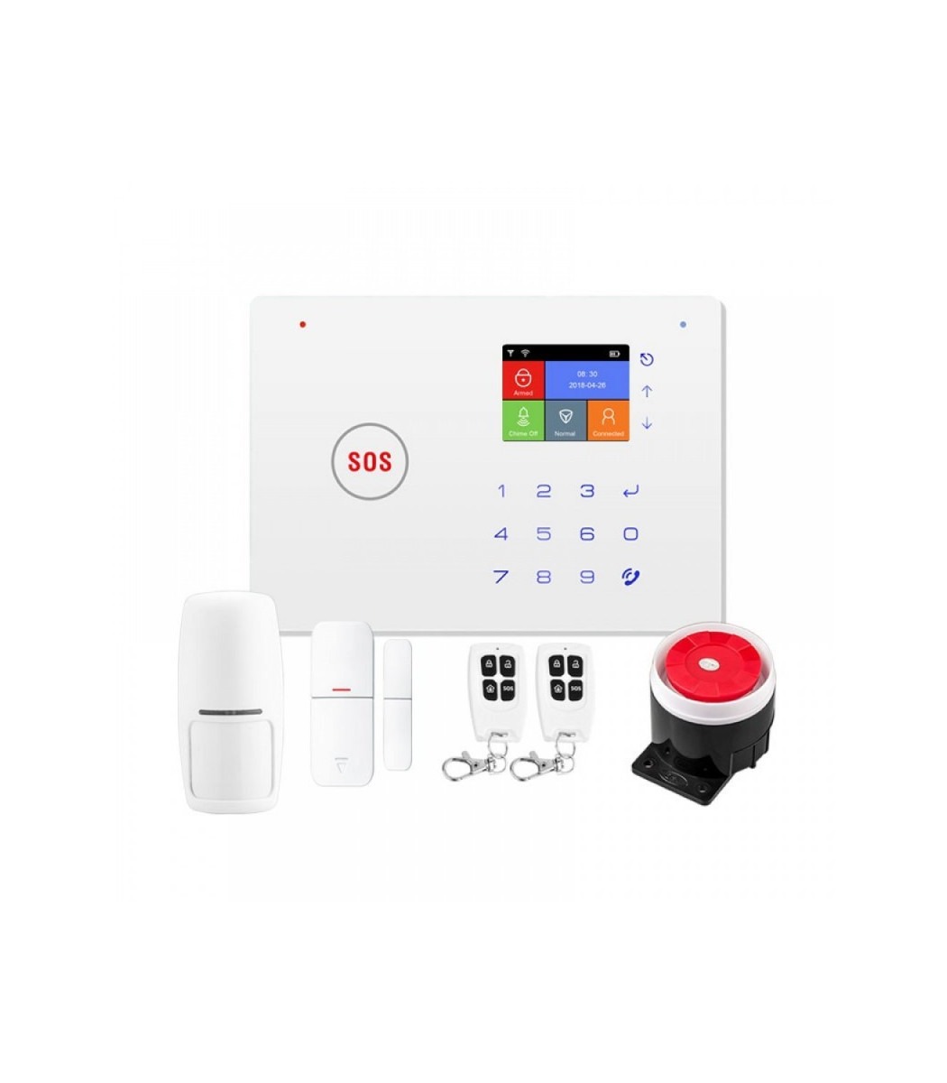 Ενισχύστε την ασφάλεια του χώρου σας με το νέο Wi-Fi + GSM Σύστημα Συναγερμού.Η συσκευή διαθέτει μοντέρνο πίνακα με οθόνη αφής