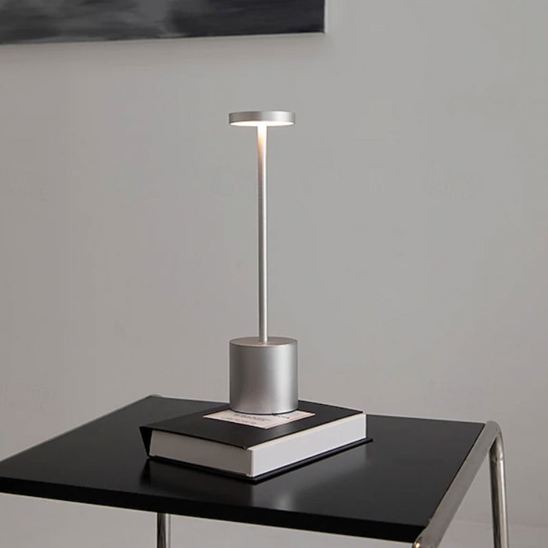 Επιτραπέζια φωτιστικα αφής Nora LED Ασημί - Image 3