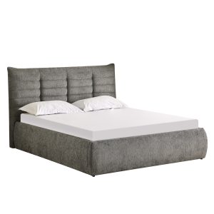 ΚΡΕΒΑΤΙ ΔΙΠΛΟ FB9732.01 ΓΚΡΙ ΥΦΑΣΜΑ & ΑΠΟΘΗΚΕΥΤΙΚΟΣ ΧΩΡΟΣ--ΣΤΡΩΜΑ 160x200εκ