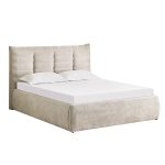 ΚΡΕΒΑΤΙ ΔΙΠΛΟ FB9732.03 ΜΠΕΖ ΥΦΑΣΜΑ & ΑΠΟΘΗΚΕΥΤΙΚΟΣ ΧΩΡΟΣ--ΣΤΡΩΜΑ 160x200εκ