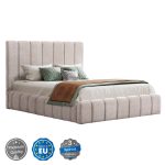 ΚΡΕΒΑΤΙ ΜΕ ΑΠΟΘΗΚΕΥΤΙΚΟ ΧΩΡΟ FB9719.10 ΥΦΑΣΜΑ TEDDY ΜΠΕΖ-ΓΙΑ ΣΤΡΩΜΑ 160x200εκ