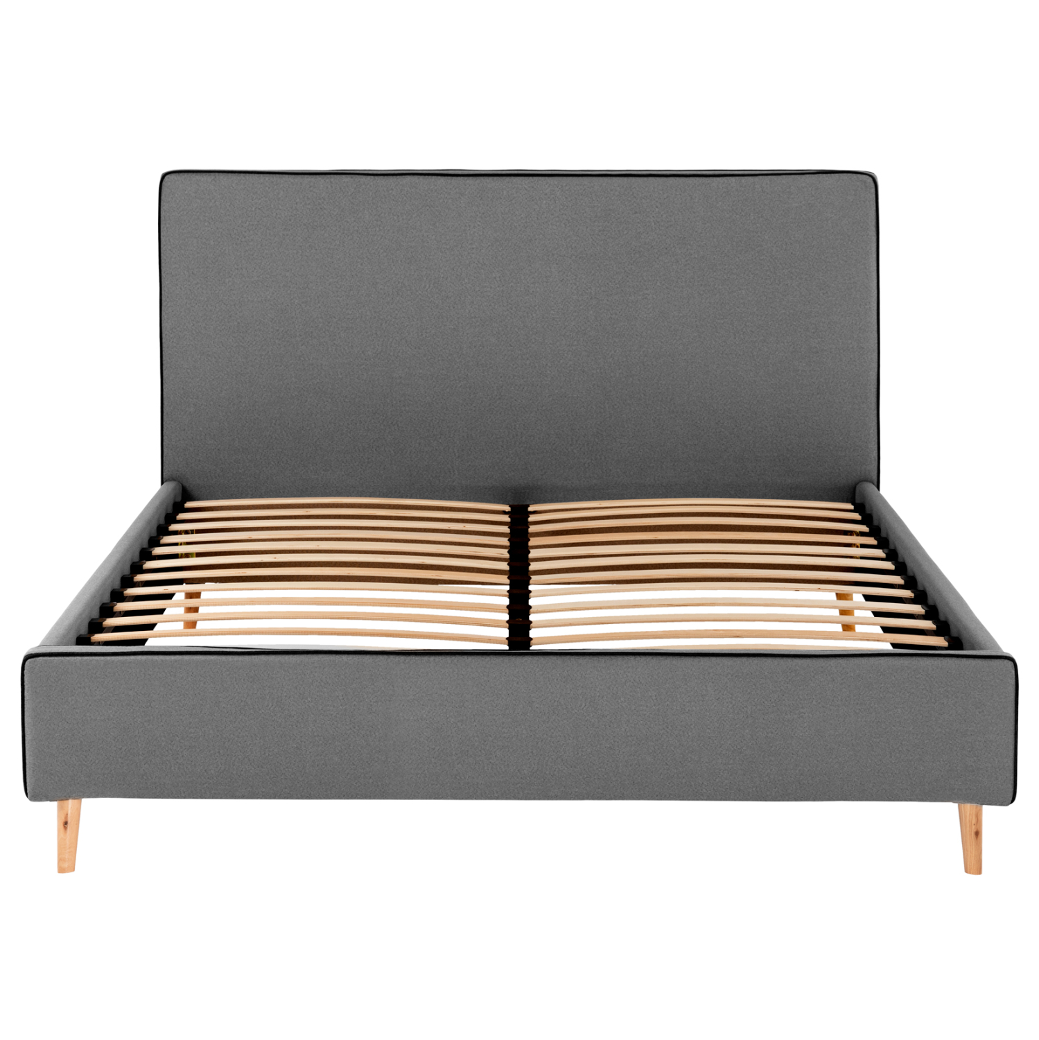 ΚΡΕΒΑΤΙ ΜΕ ΣΤΡΩΜΑ FB921280.01 ΓΚΡΙ ΥΦΑΣΜΑ--ΓΙΑ 160x200εκ - Image 4