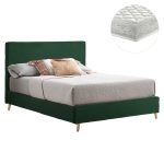 ΚΡΕΒΑΤΙ ΜΕ ΣΤΡΩΜΑ FB921280.04 ΚΥΠΑΡΙΣΣΙ ΒΕΛΟΥΔΟ--ΓΙΑ 160x200εκ