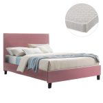 ΚΡΕΒΑΤΙ ΜΕ ΣΤΡΩΜΑ FB921283.05 ΣΑΠΙΟ ΜΗΛΟ ΒΕΛΟΥΔΟ--ΓΙΑ 150x200εκ