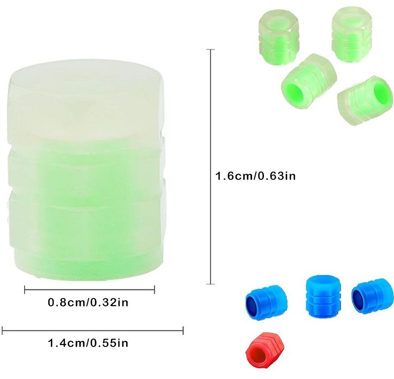 Καπάκι βαλβίδας ελαστικών αυτοκινήτου φωσφορίζον - R-Z17201-4U - 140532 - Orange - Image 3