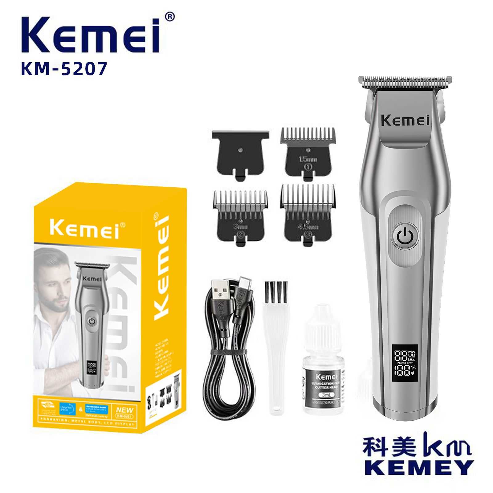 Κουρευτική μηχανή - KM-5207 - Kemei - Image 2