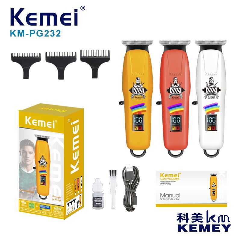 Κουρευτική μηχανή & trimmer - Barber - KM-232 - Kemei - Red - Image 2