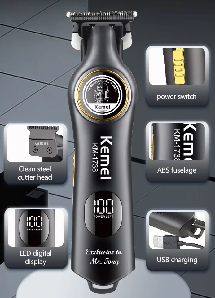 Κουρευτική μηχανή & trimmer - KM-1738 - Kemei - Image 2