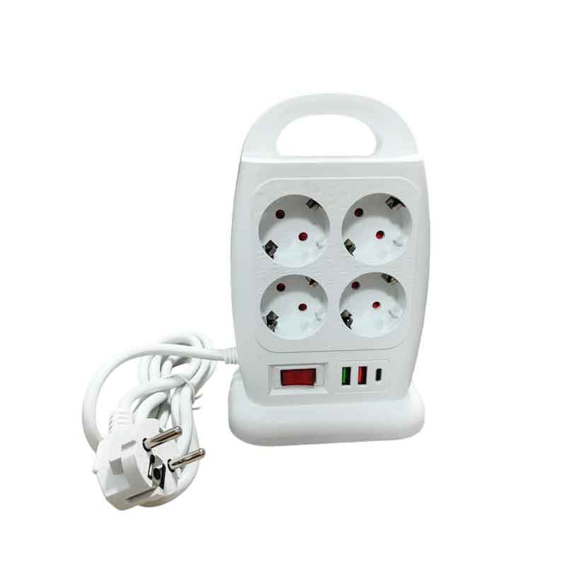 προσφέροντας 8 θύρες σούκο και θύρες USB για φόρτιση συσκευών.