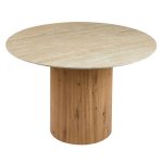 ΤΡΑΠΕΖΙ ΤΡΑΠΕZΑΡΙΑΣ FB918324 ΚΕΡΑΜΙΚΟ TOP ΟΨΗ ΤΡΑΒΕΡΤΙΝΑΣ-MDF ΒΑΣΗ Φ126x77Υεκ