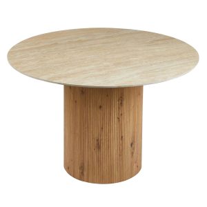 ΤΡΑΠΕΖΙ ΤΡΑΠΕZΑΡΙΑΣ FB918324 ΚΕΡΑΜΙΚΟ TOP ΟΨΗ ΤΡΑΒΕΡΤΙΝΑΣ-MDF ΒΑΣΗ Φ126x77Υεκ