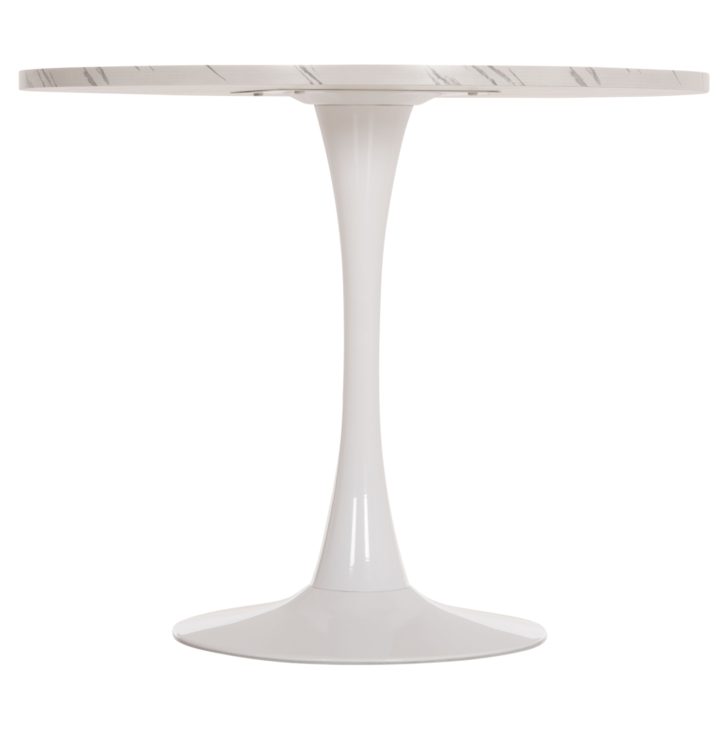 ΤΡΑΠΕΖΙ ΤΡΑΠΕΖΑΡΙΑΣ FB99421.11 ΣΤΡΟΓΓΥΛΟ WHITE MARBLE Φ90x74Υεκ. - Image 3