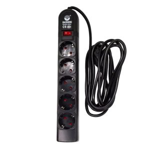 QIAOSHENG πολύμπριζο 5 θύρες 16A/250V~2500W 3M - Displacement function adapter 141253