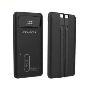Powerbank - 10.000mah -  P168K - 22.5W - AWEI - 002448 - Black