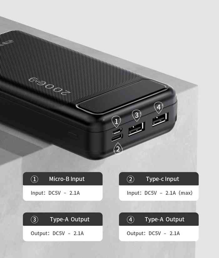 Powerbank - 20.000mah - P6K - AWEI - 004411 - Image 2