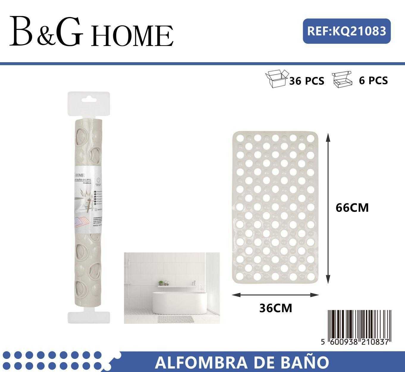 Αντιολισθητικό πατάκι μπάνιου - M0832 - 36x66cm - White - 21083 - Image 2