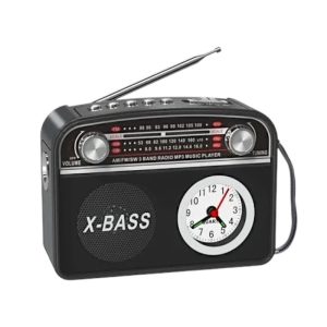 Επαναφορτιζόμενο ραδιόφωνο Retro με Bluetooth - PR-1002BT - 241434 - Black