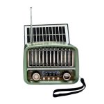 Επαναφορτιζόμενο ραδιόφωνο Retro με ηλιακό πάνελ - K-371S - 023719 - Green