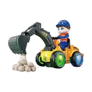 Ηλεκτρονικό όχημα Εκσκαφέας με κίνηση & φωτισμό - 6608-21B - 215272