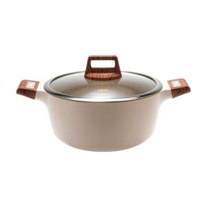 Κατσαρόλα αντικολλητική με καπάκι - 2.7L - CA005-B20-Beige - DSP - 567316