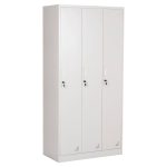 ΜΕΤΑΛΛΙΚΟΣ ΤΡΙΠΛΟΣ ΦΟΡΙΑΜΟΣ ΜΕ ΚΛΕΙΔΑΡΙΕΣ FB95634.11 ΓΚΡΙ 90x45x185Υεκ.