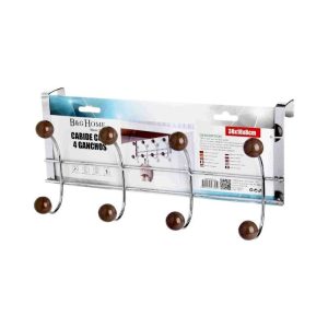 Μεταλλική κρεμάστρα πόρτας 4 θέσεων - 57605