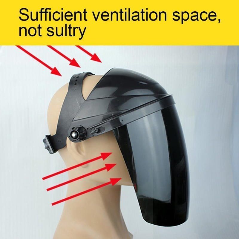 ιδανική για εργασίες που απαιτούν αυξημένη ασφάλεια.Διαθέτει διάφανο σκούρο προστατευτικό πολυκαρβονικού τύπου