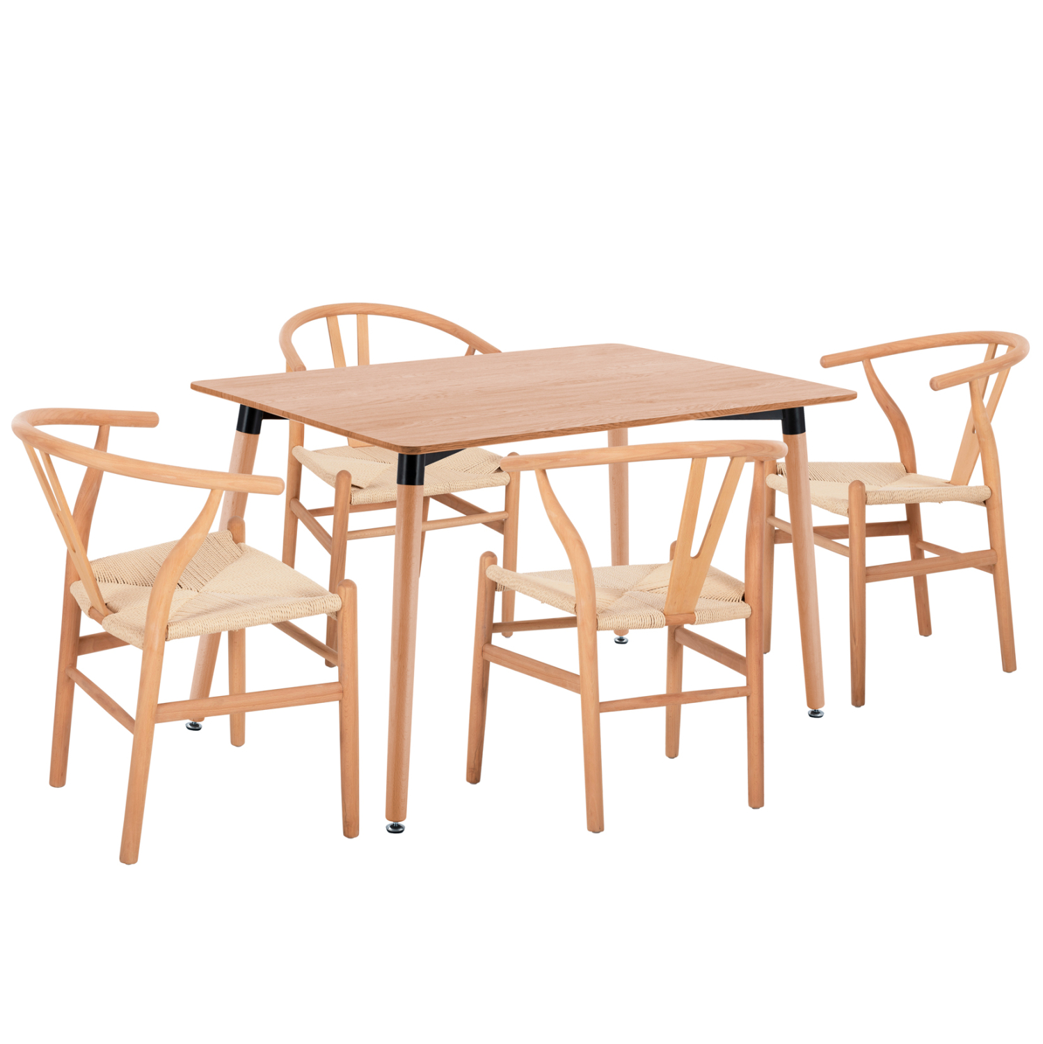 ΣΕΤ ΤΡΑΠΕΖΑΡΙΑΣ 5ΤΜΧ FB921182 MDF TOP-ΞΥΛΟ ΟΞΙΑΣ & PAPER ROPE ΣΕ ΦΥΣΙΚΟ