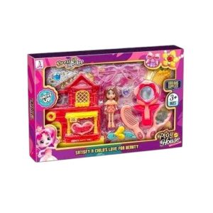 Σετ κούκλα με κουκλόσπιτο mini & αξεσουάρ ομορφιάς - 633-12 - 215301