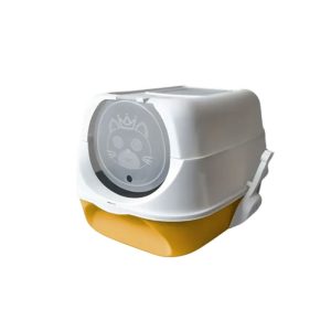 Τουαλέτα κλειστού τύπου. Μπορείτε να αφαιρέσετε το καπάκι και την πόρτα να την χρησιμοποιήσετε ως ανοιχτού τύπου.