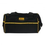 Τσάντα εργαλείων με χειρολαβές από βαμβακερή επένδυση και βάση ενισχυμένη με καουτσούκ.