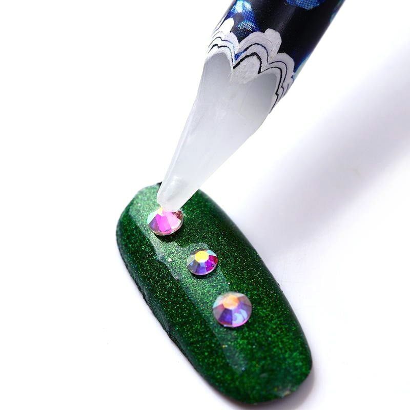 Στυλό Τοποθέτησης Στρας Νυχιών 12τμχ - Rhinestone Picker Wax Pen 12pcs 039468 - Image 3