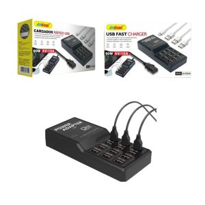 Andowl Βάση Φόρτισης με 12 Θύρες USB-A 60W σε Μαύρο χρώμα Q-CD630 - USB Fast Charger 075761