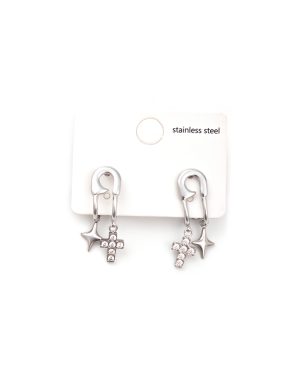 BAG TO BAG Σκουλαρίκι  JN-S197 - Ασημί Σκουλαρίκια > Hoops - Κρίκοι Σκουλαρίκια > Αξεσουάρ | FALL- WINTER 2026