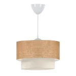 Φωτιστικό οροφής Whitehouse Megapap E27 γιούτα μονόφωτο χρώμα μπεζ 30x20x55εκ.