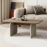 Τραπεζάκι σαλονιού Pietra Megapap χρώμα sepet oak - sandstone 100x60x41,8εκ.