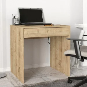 Γραφείο εργασίας Mida Megapap χρώμα sapphire oak 72x60x73,8εκ.